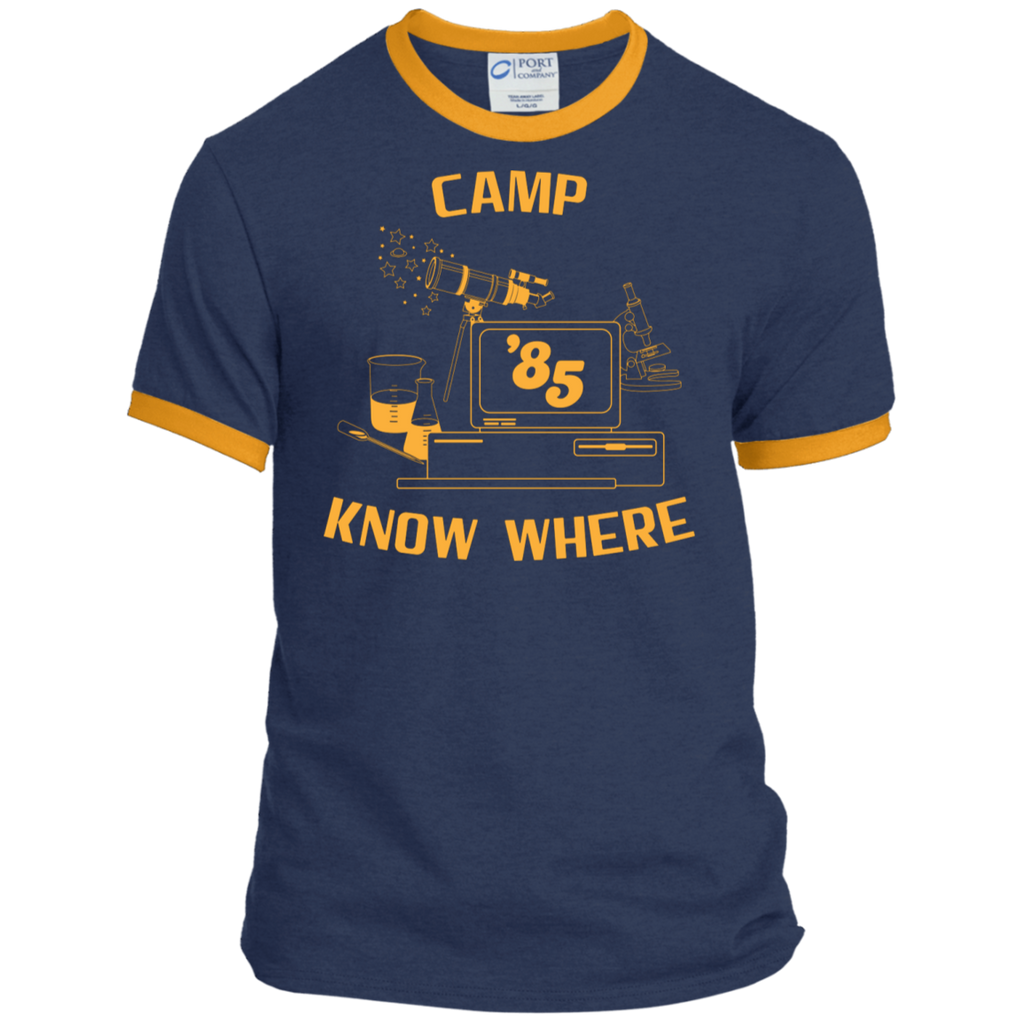 Dustin's "Camp Know Where" Ringer Tee From Stranger Things Season 3 (Variation)