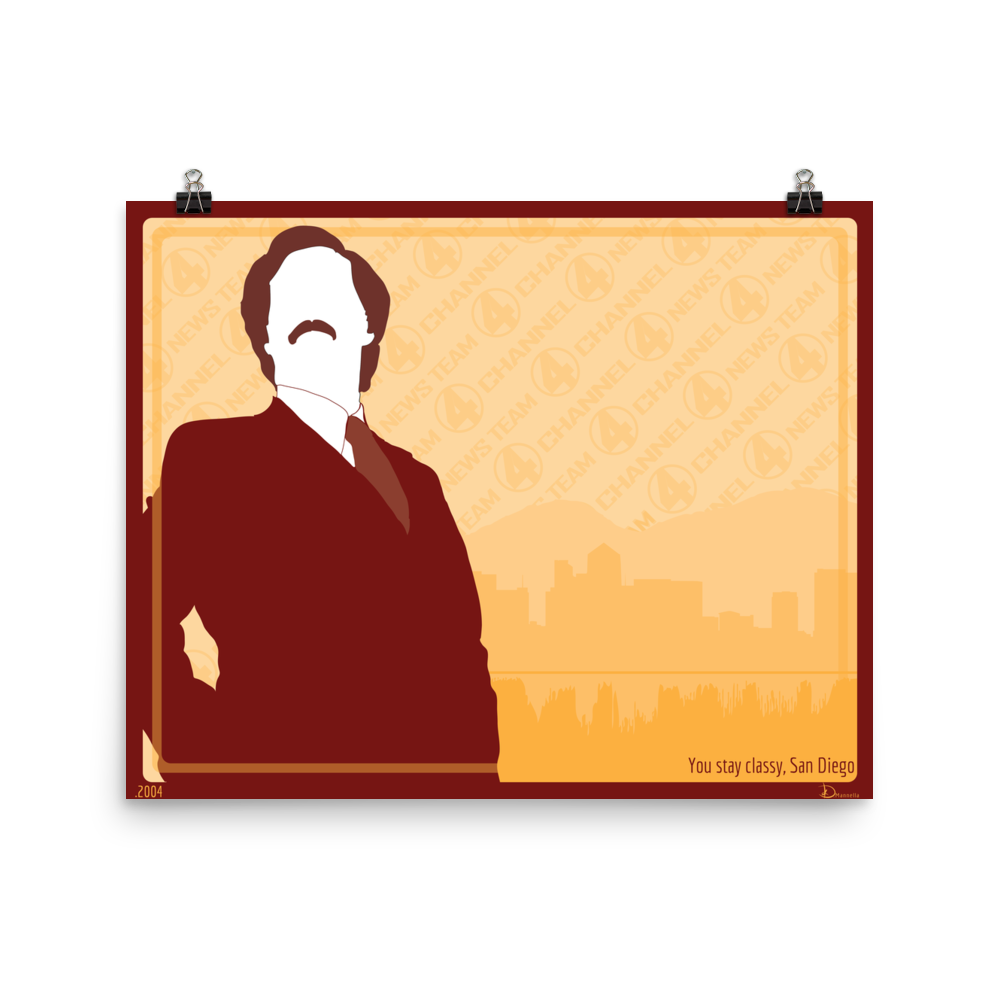Anchorman inspired "You stay classy, San Diego" Digital Soundform