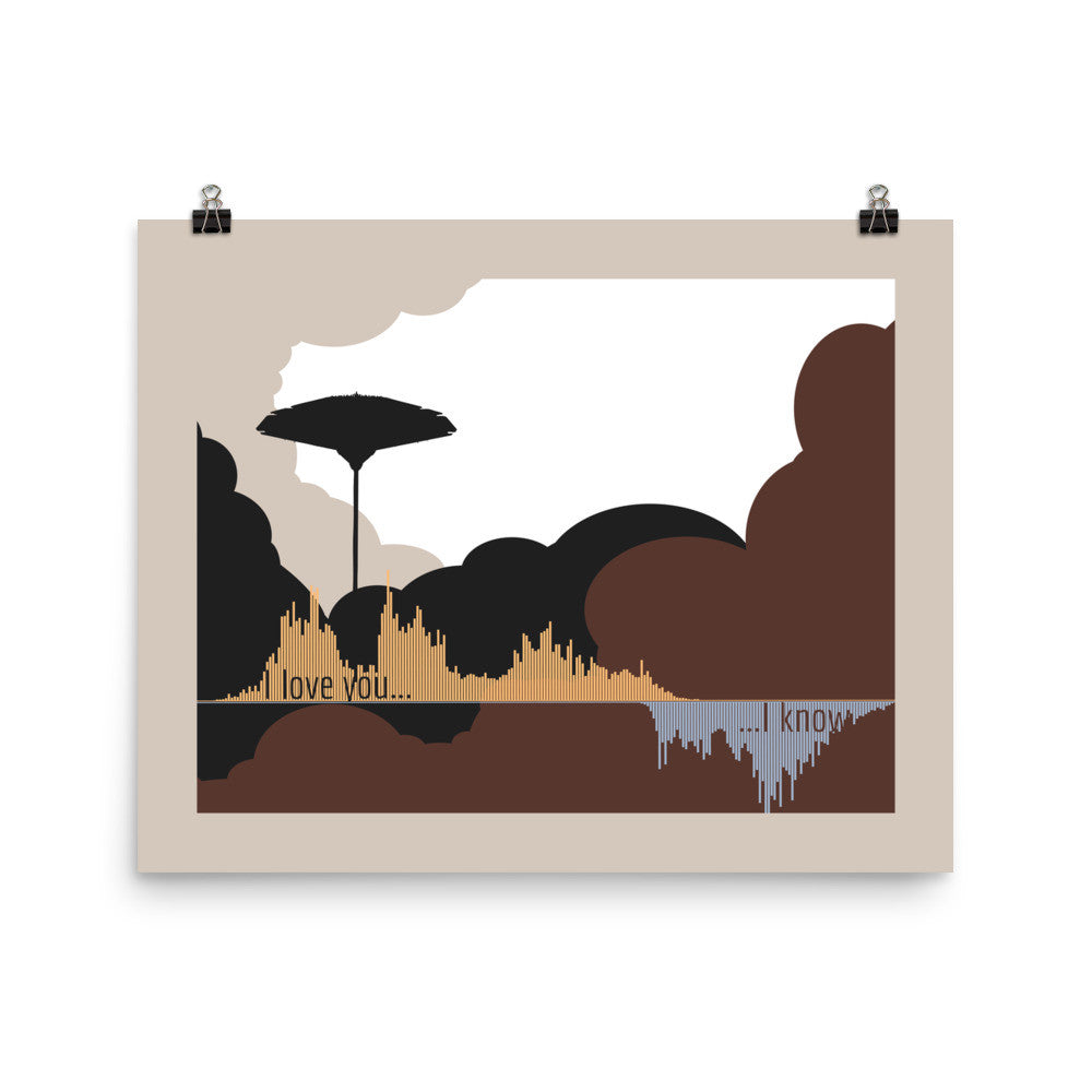 Star Wars inspired Digital Soundform "I love you... I know..." Poster
