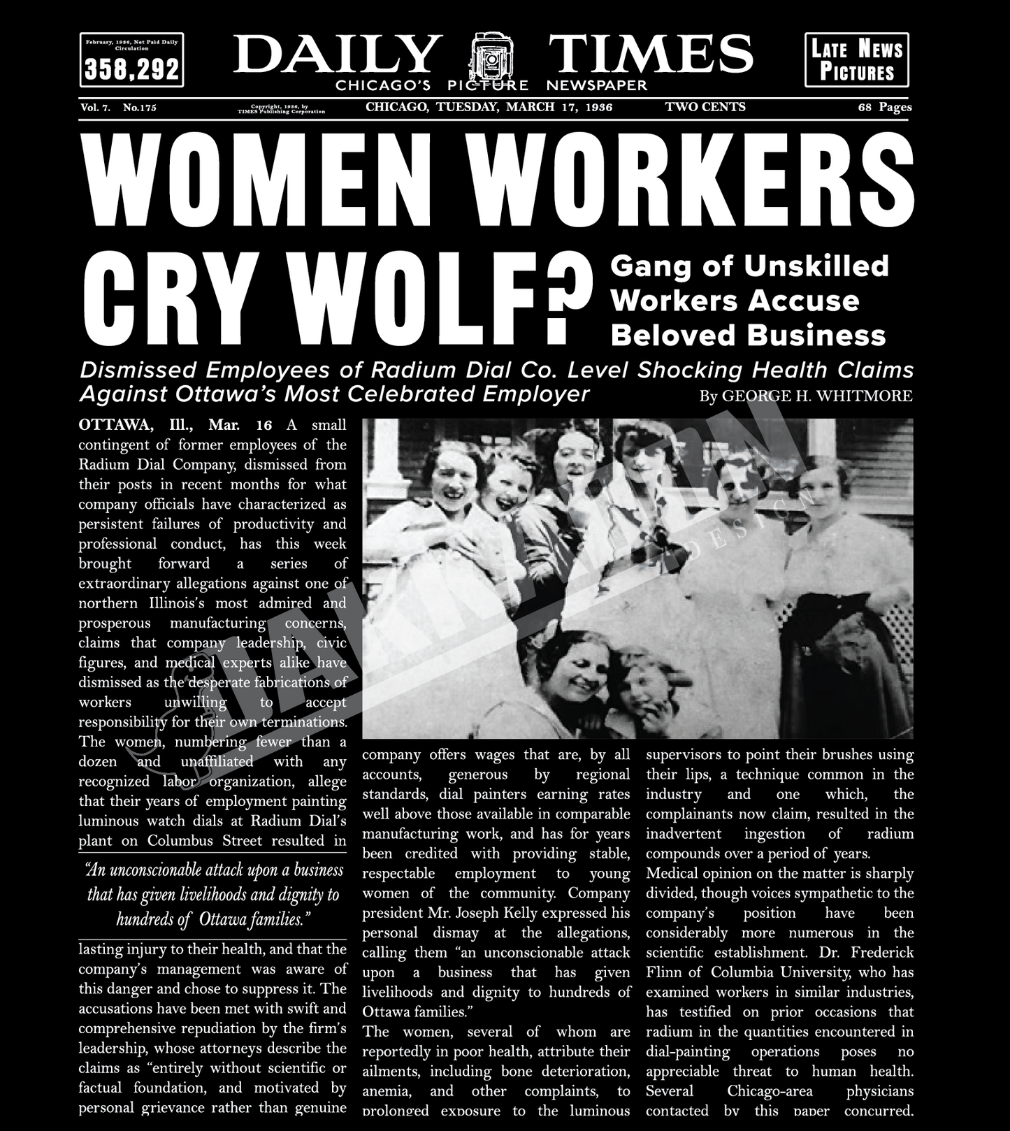 These Shining Lives - Newspaper Mastheads