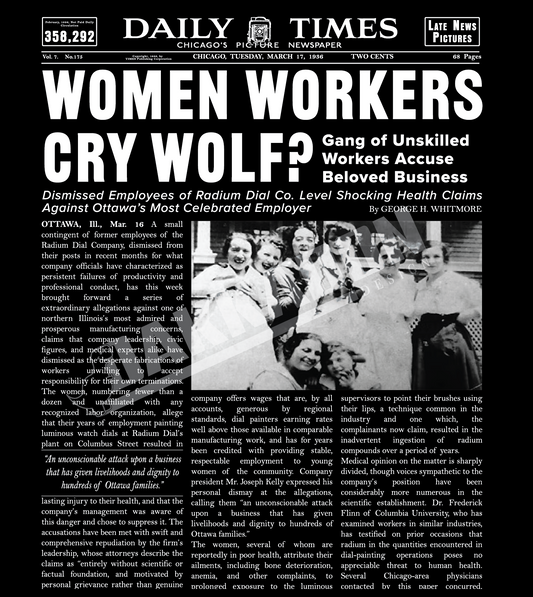 These Shining Lives - Newspaper Mastheads