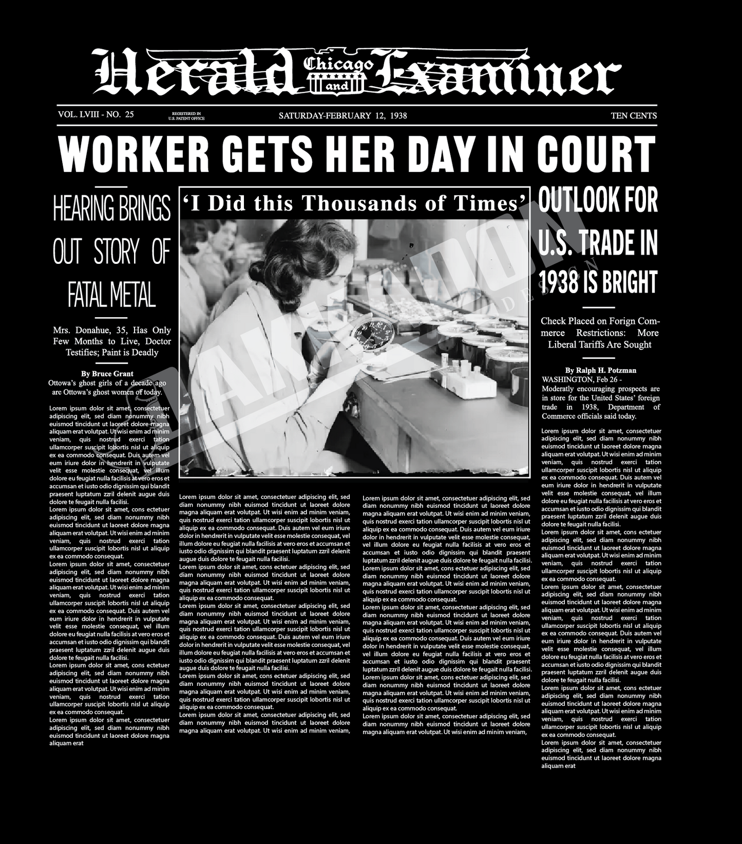 These Shining Lives - Newspaper Mastheads