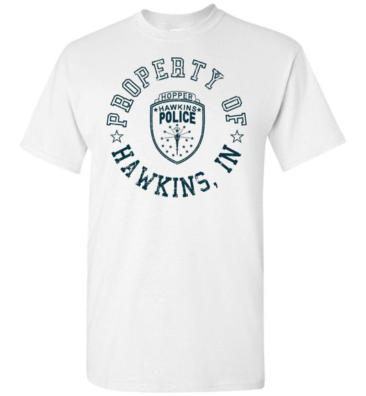 Stranger Things Inspired "Property of Hawkins Police" Shirt