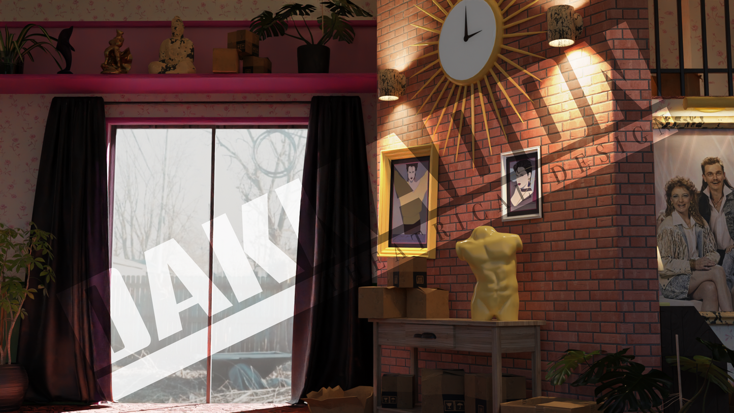 80's Inspired Living Room Projections