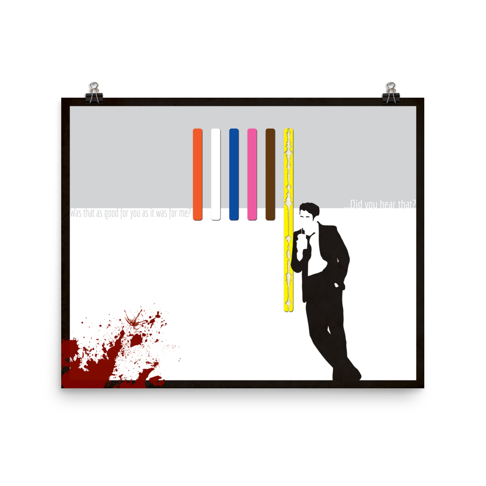 Digital Soundform inspired by Reservoir Dogs, "...did you hear that" 20 x 16 poster